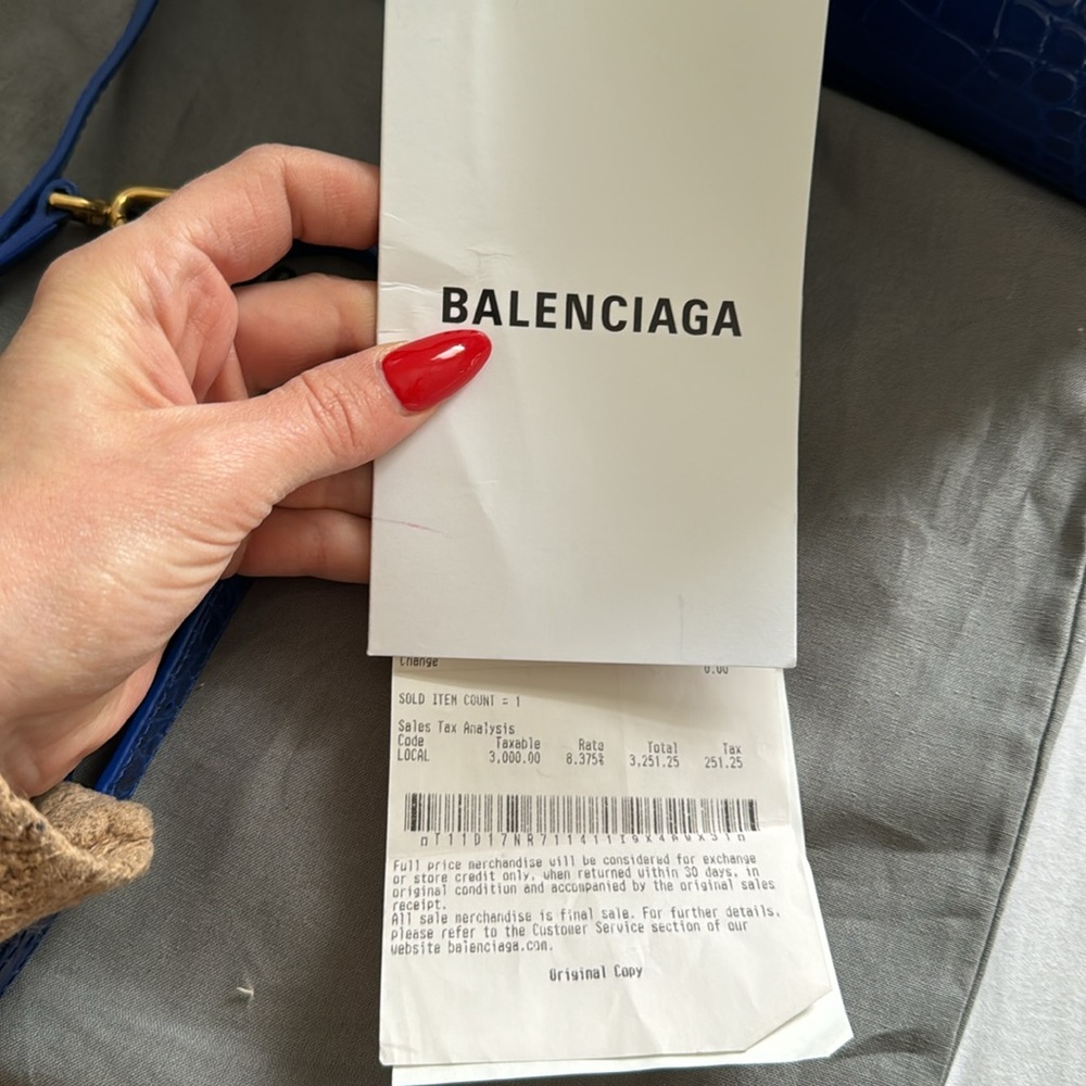 Balenciaga hourglass crocodile embossed - Picture 7 of 7